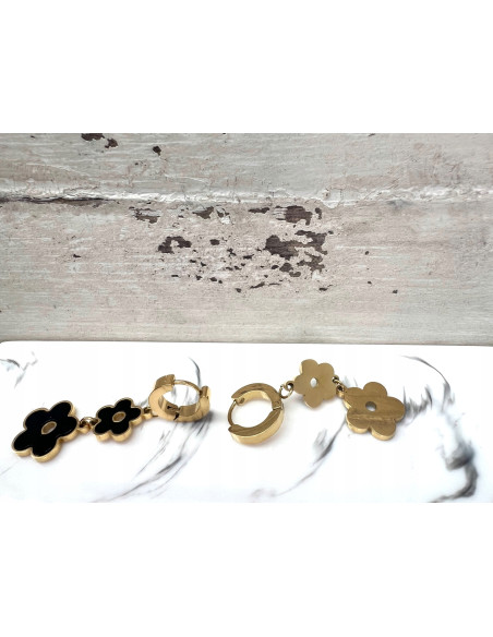 Kolczyki Kwiatki ze stali chirurgicznej Lolita Accessories złote