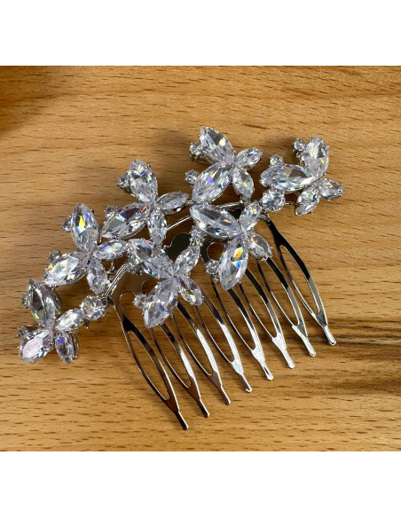 GRZEBIEŃ wsuwany do włosów wtykowy ozdobny diamenty MOTYLE Lolita Akcesoria