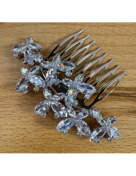 GRZEBIEŃ wsuwany do włosów wtykowy ozdobny diamenty MOTYLE Lolita Akcesoria