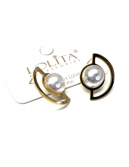 Kolczyki Hamptons ze stali chirurgicznej Lolita Accessories złote