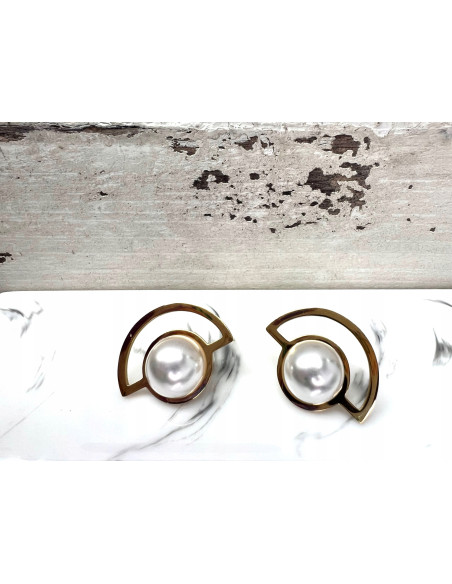 Kolczyki Hamptons ze stali chirurgicznej Lolita Accessories złote