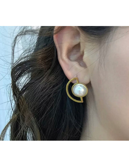 Kolczyki Hamptons ze stali chirurgicznej Lolita Accessories złote