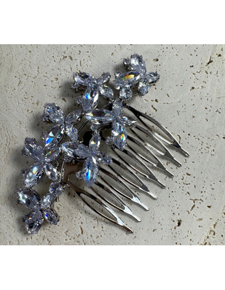 GRZEBIEŃ wsuwany do włosów wtykowy ozdobny diamenty MOTYLE Lolita Akcesoria