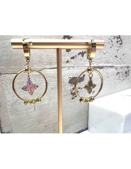 Kolczyki BOHO HAMSA ze stali chirurgicznej Lolita Accessories złote