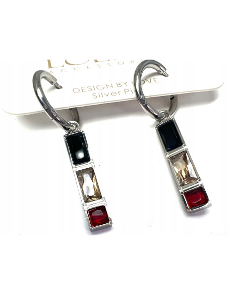 Kolczyki ze stali chirurgicznej Lolita Accessories srebrne