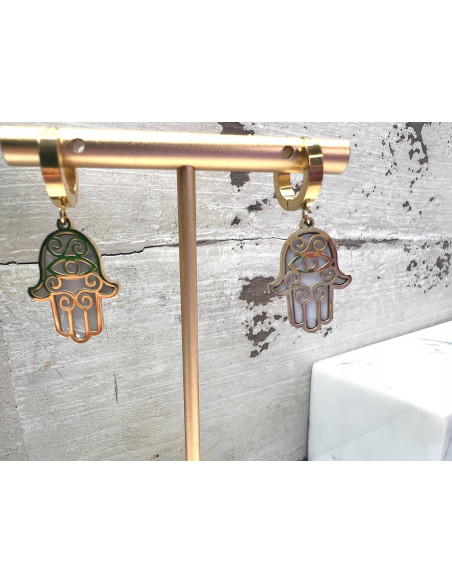 Kolczyki HAMSA ze stali chirurgicznej stal chirurgiczna Lolita Accessories