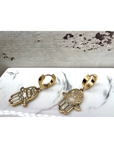 Kolczyki HAMSA ze stali chirurgicznej stal...