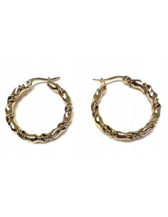 Kolczyki złote koła stal chirurgiczna nierdzewna Lolita...