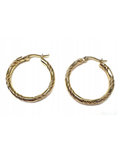 Kolczyki złote koła stal chirurgiczna nierdzewna Lolita...