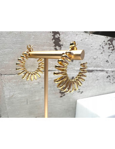 Kolczyki złote koła stal chirurgiczna nierdzewna Lolita... 2