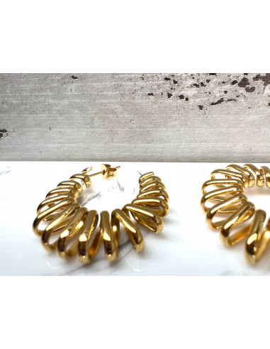 Kolczyki złote koła stal chirurgiczna...