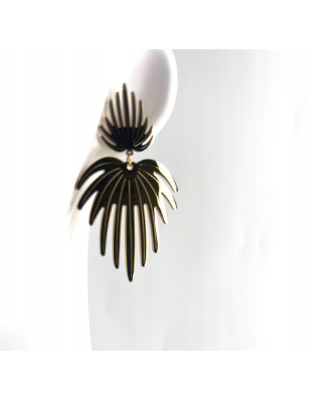 Kolczyki Liście ze stali chirurgicznej Lolita Accessories złote