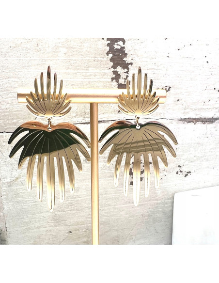 Kolczyki Liście ze stali chirurgicznej Lolita Accessories złote