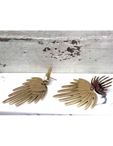 Kolczyki Liście ze stali chirurgicznej Lolita Accessories złote