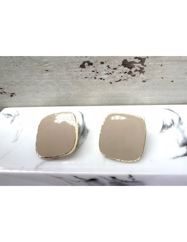 Kolczyki Kwadraty Srebrny sztyft 925 Lolita...