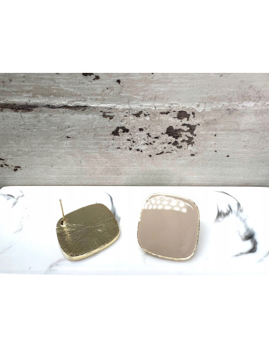 Kolczyki Kwadraty Srebrny sztyft 925 Lolita...