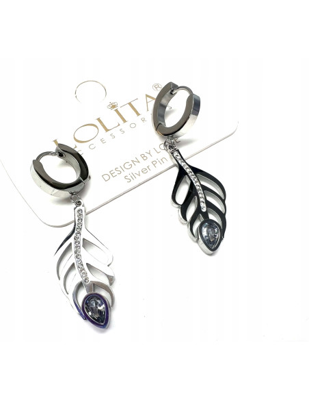 Kolczyki ze stali chirurgicznej Lolita Accessories srebrne