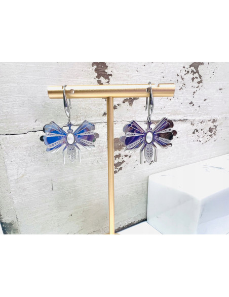 Kolczyki ze stali chirurgicznej Lolita Accessories srebrne Listki