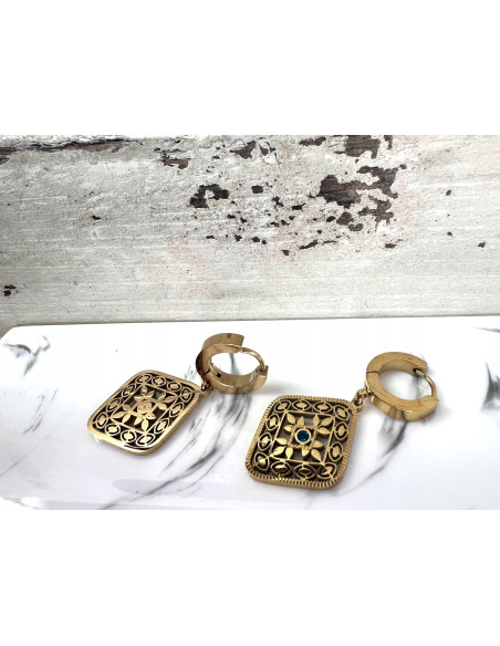 Kolczyki BOHO stal chirurgiczna Lolita Accessories złote