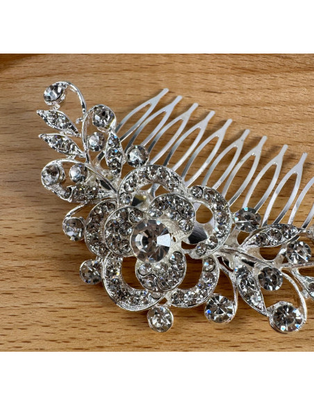 GRZEBIEŃ wsuwany do włosów wtykowy ozdobny diamenty Lolita Akcesoria