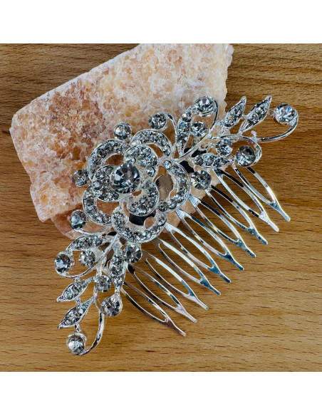 GRZEBIEŃ wsuwany do włosów wtykowy ozdobny diamenty Lolita Akcesoria