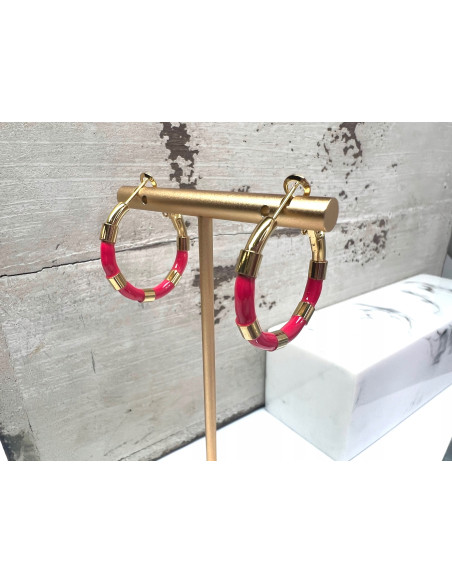 Kolczyki złote koła stal chirurgiczna nierdzewna Lolita Accessories