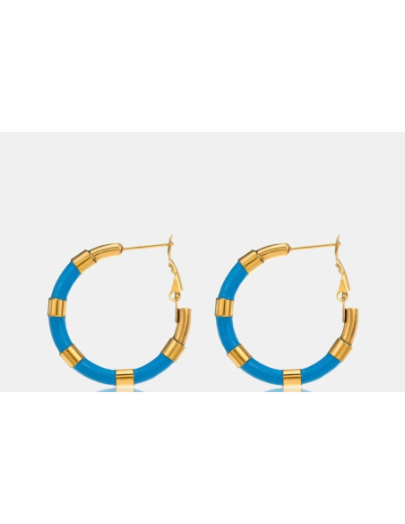 Kolczyki złote koła stal chirurgiczna nierdzewna Lolita Accessories