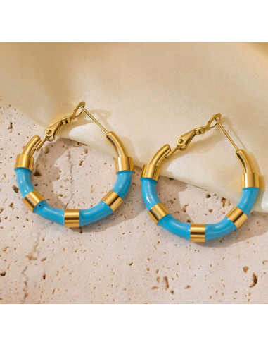 Kolczyki złote koła stal chirurgiczna...