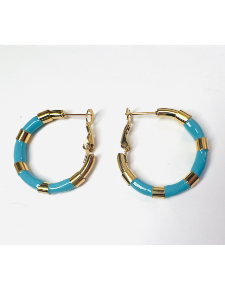 Kolczyki złote koła stal chirurgiczna nierdzewna Lolita Accessories