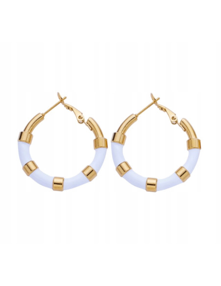 Kolczyki złote koła stal chirurgiczna nierdzewna Lolita Accessories