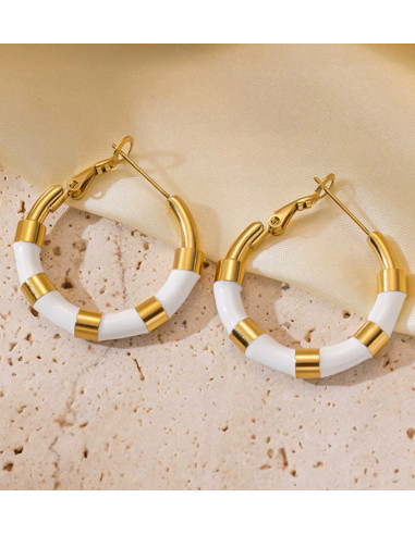 Kolczyki złote koła stal chirurgiczna...