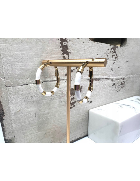 Kolczyki złote koła stal chirurgiczna nierdzewna Lolita Accessories