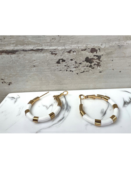 Kolczyki złote koła stal chirurgiczna nierdzewna Lolita Accessories