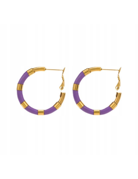 Kolczyki złote koła stal chirurgiczna nierdzewna Lolita Accessories