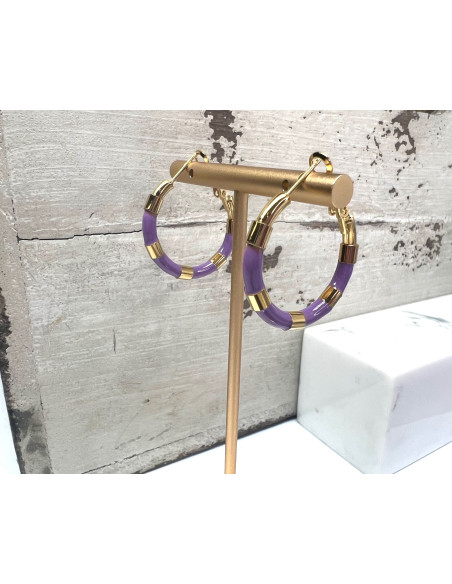 Kolczyki złote koła stal chirurgiczna nierdzewna Lolita Accessories