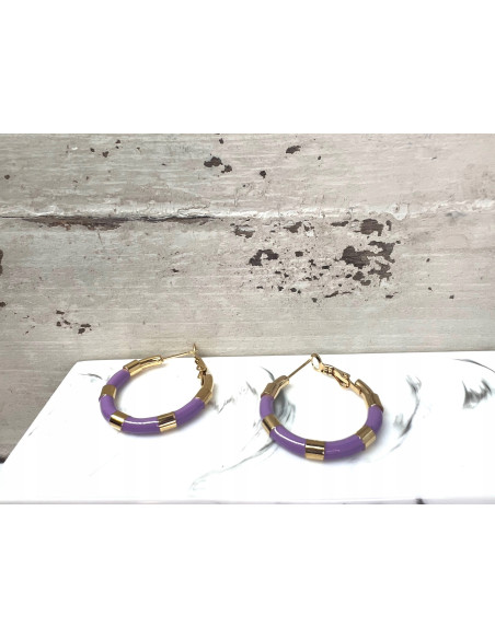 Kolczyki złote koła stal chirurgiczna nierdzewna Lolita Accessories