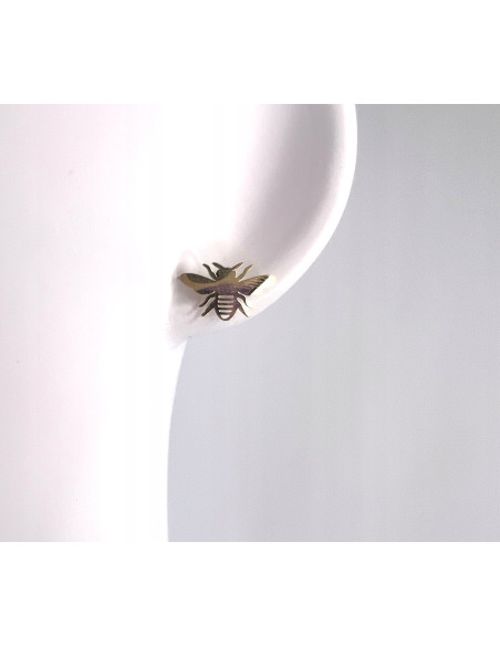 Kolczyki ze stali chirurgicznej Lolita Accessories złote Muszki Muchy