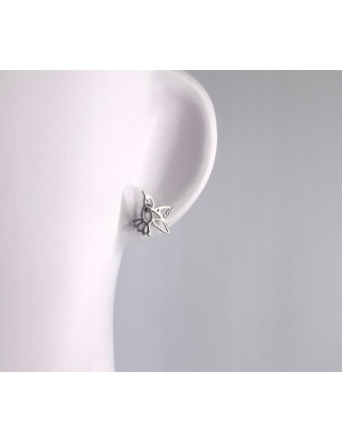 Kolczyki ze stali chirurgicznej Lolita Accessories srebrne ptaszki