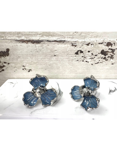 Kolczyki Kwiaty Srebrny sztyft 925 Lolita...