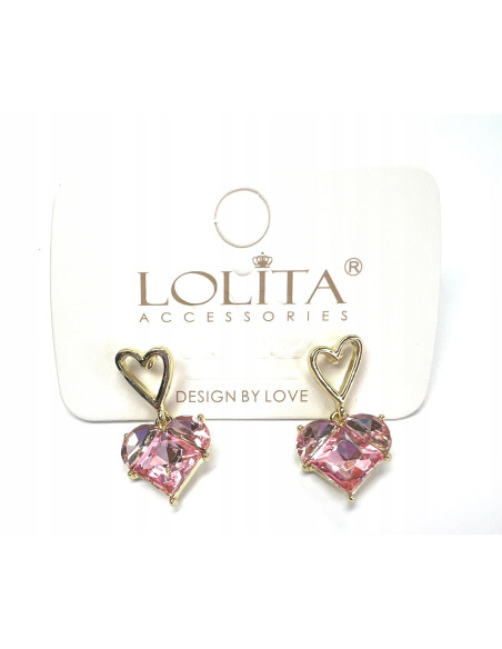 Kolczyki Lolita Accessories Srebrny sztyft "925" Serce