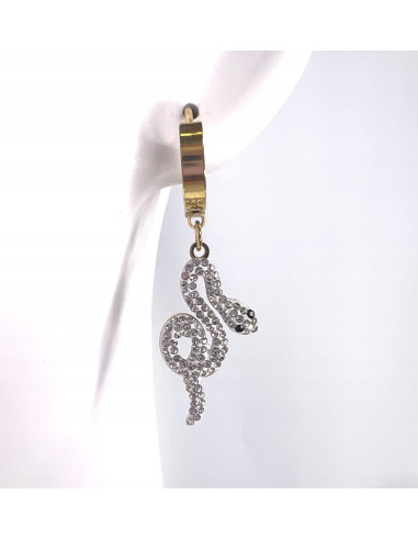 Kolczyki Wąż BOHO stal chirurgiczna Lolita Accessories złote Węże Wąż