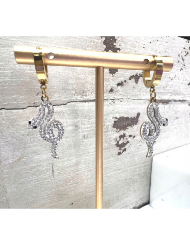 Kolczyki Wąż BOHO stal chirurgiczna Lolita...