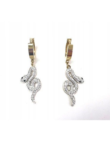 Kolczyki Wąż BOHO stal chirurgiczna Lolita Accessories złote Węże Wąż