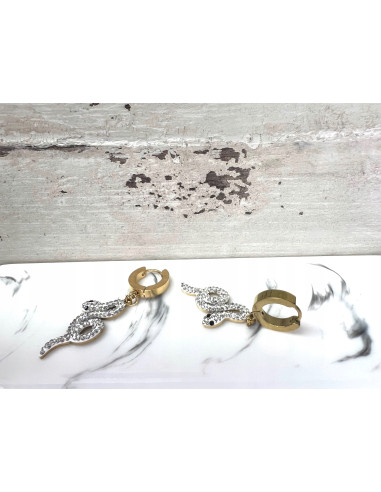 Kolczyki Wąż BOHO stal chirurgiczna Lolita...