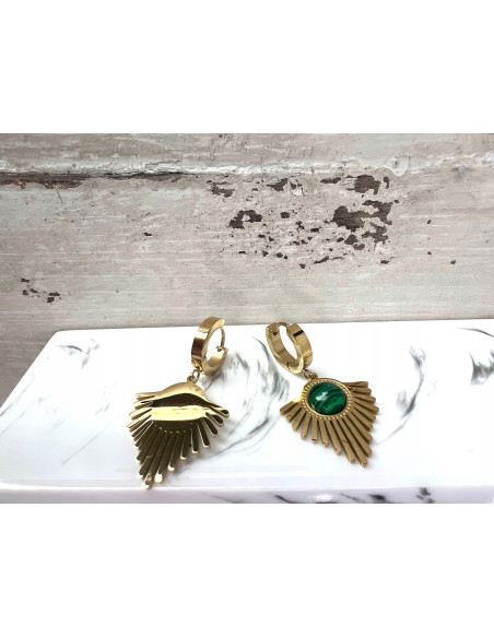 Kolczyki BOHO HAMSA stal chirurgiczna Lolita Accessories złote