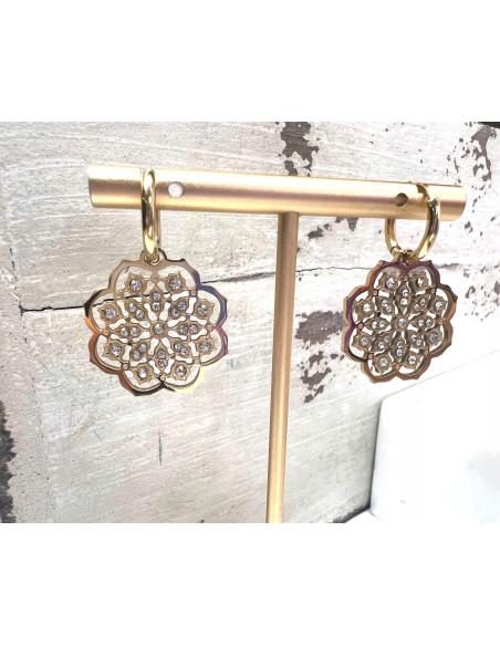 Kolczyki BOHO HAMSA stal chirurgiczna Lolita Accessories złote