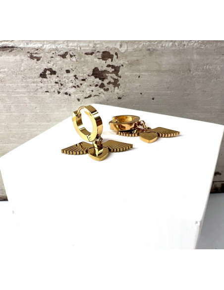 Kolczyki BOHO HAMSA ze stali chirurgicznej Lolita Accessories złote