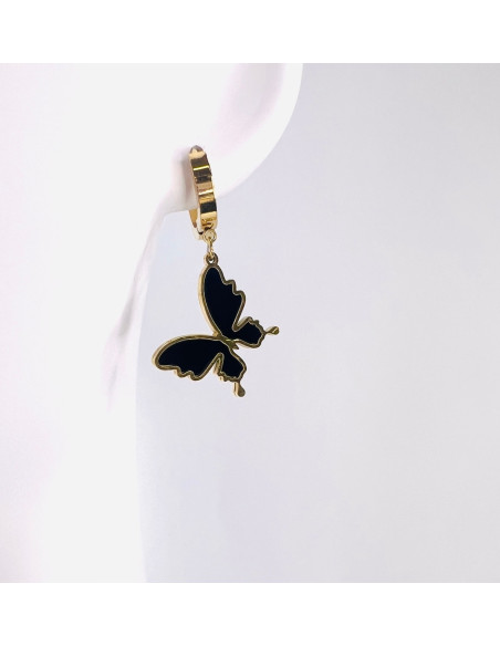 Kolczyki Motyl stal chirurgiczna Lolita Accessories złoty Motylki