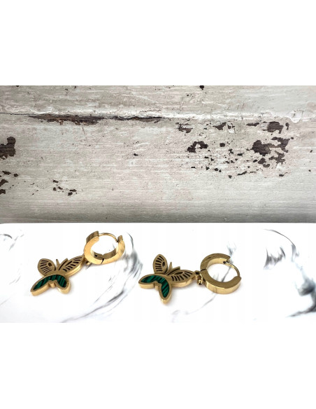 Kolczyki Motyl stal chirurgiczna Lolita Accessories złoty Motylki