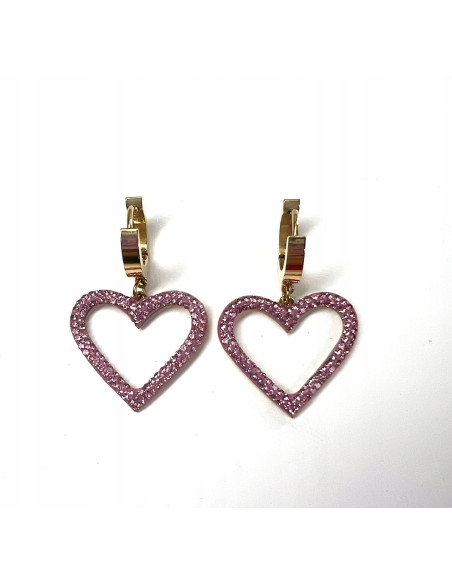 Kolczyki ze stali chirurgicznej Lolita Accessories złote Serce